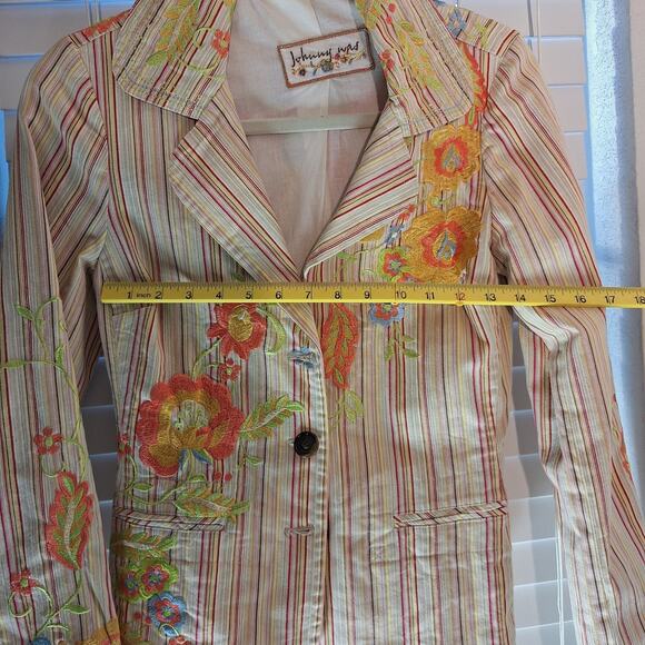 Johnny Was S Floral/embroidered Blazer - Picture 6 of 16